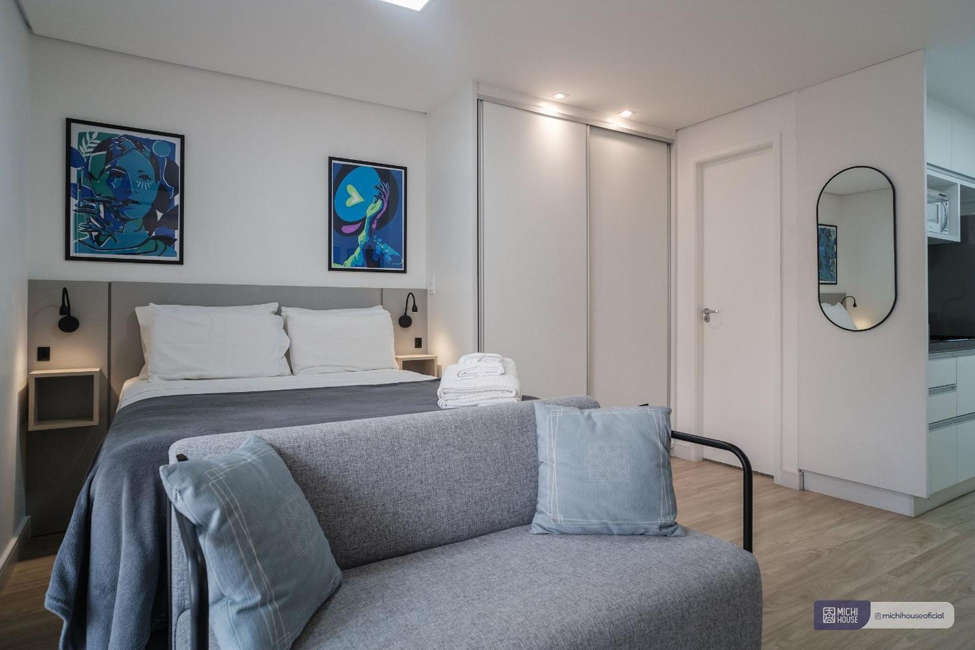 Mh 10216 - Encantador Studio Com Ac/wf/casal Apartment